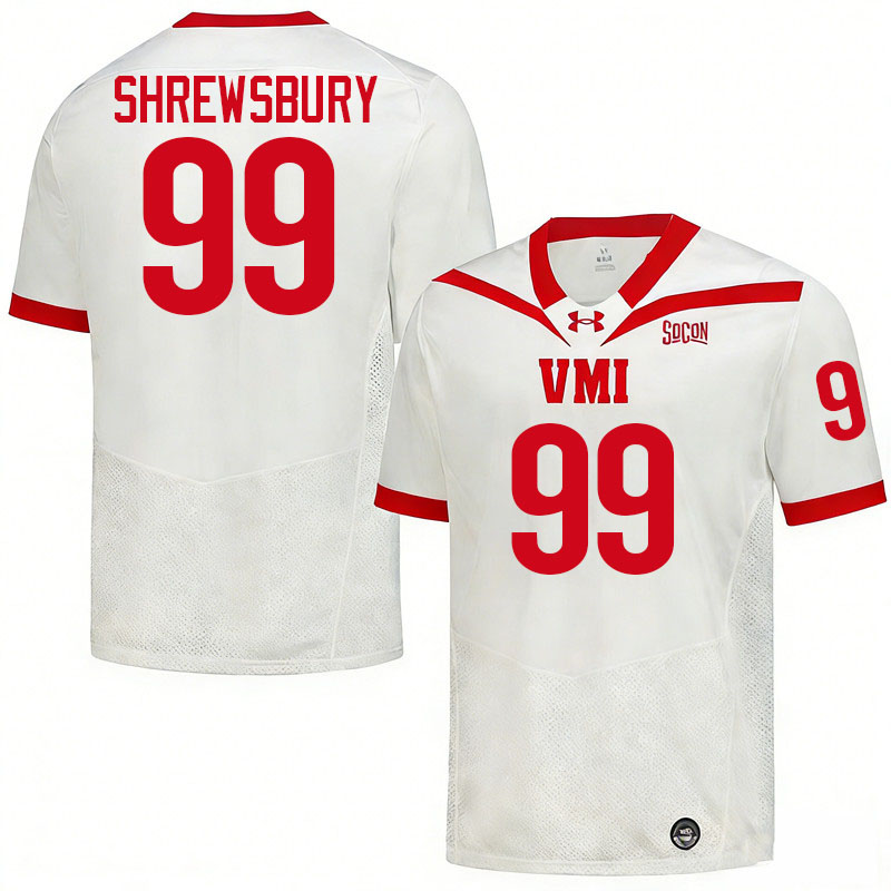 Virginia Military Institute Keydets #99 Ben Shrewsbury College Football Jerseys,Uniforms-White